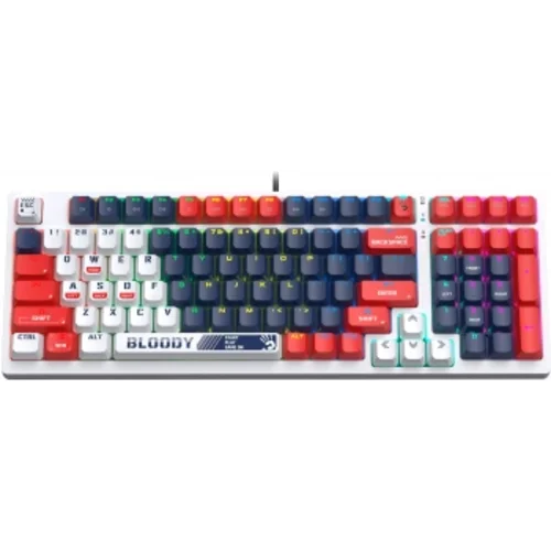 Клавиатура A4Tech Bloody S98 Sports Navy BLMS Plus механическая синий/белый USB for gamer LED (S98 S